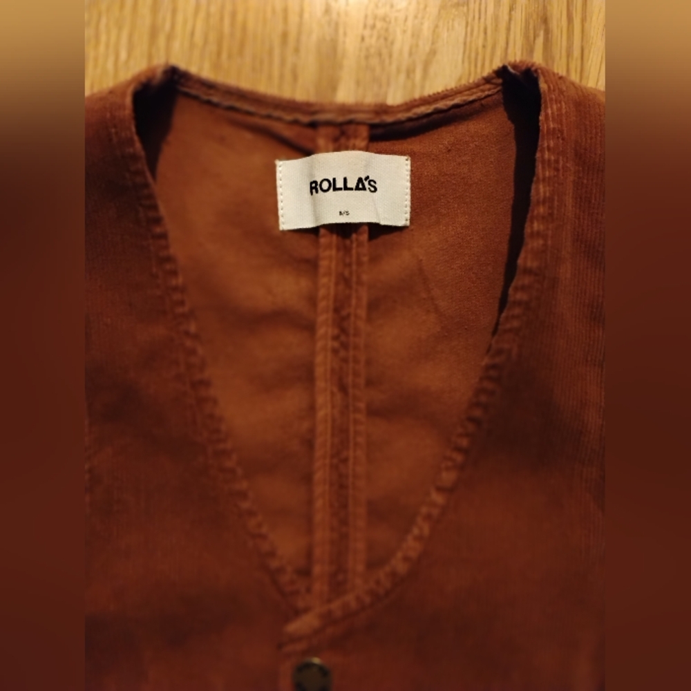 ***Rollas Brown Corduroy Vest Size S**